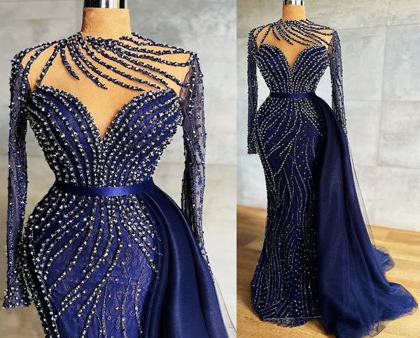 2021 plus size arabic aso ebi navy blue luxurious prom dresses beaded mermaid lace evening formal party second reception gowns dre6419071, Black
2021 plus size arabic aso ebi navy blue luxurious prom dresses beaded mermaid lace evening formal party second reception gowns dre6419071, Black