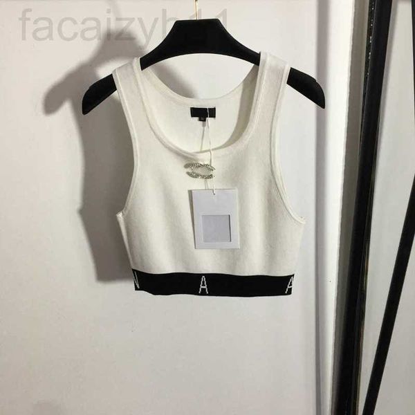 women's tanks & camis designer 23ss women brand knitted vest match brooch elastic force slimming color matching vests womens clothes nz, White
women's tanks & camis designer 23ss women brand knitted vest match brooch elastic force slimming color matching vests womens clothes nz, White