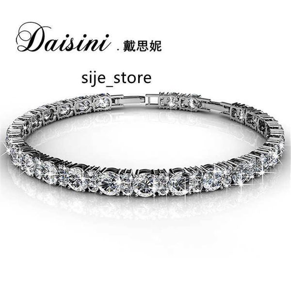 925 sterling silver bracelet for women fashion geometric swarovski crystal link bracelet copper plated silver jewelry ing, Black
925 sterling silver bracelet for women fashion geometric swarovski crystal link bracelet copper plated silver jewelry ing, Black