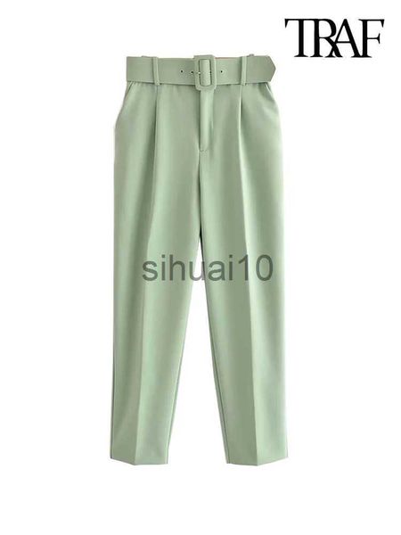 women's pants capris traf women chic fashion high waist with belt pants vintage zipper fly pockets office wear female ankle trousers mu, Black;white
women's pants capris traf women chic fashion high waist with belt pants vintage zipper fly pockets office wear female ankle trousers mu, Black;white
