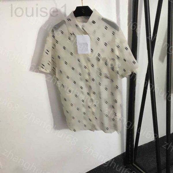 women's blouses & shirts designer 23ss womens clothing high neck blouse women shirt lapel presbytery flocked perspective short sleeve s, White
women's blouses & shirts designer 23ss womens clothing high neck blouse women shirt lapel presbytery flocked perspective short sleeve s, White