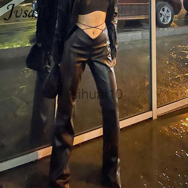 women's pants capris jusahy y2k black faux pu flare pants for women fashion high waist drawstring slim leather pants trousers autumn ne, Black;white
women's pants capris jusahy y2k black faux pu flare pants for women fashion high waist drawstring slim leather pants trousers autumn ne, Black;white