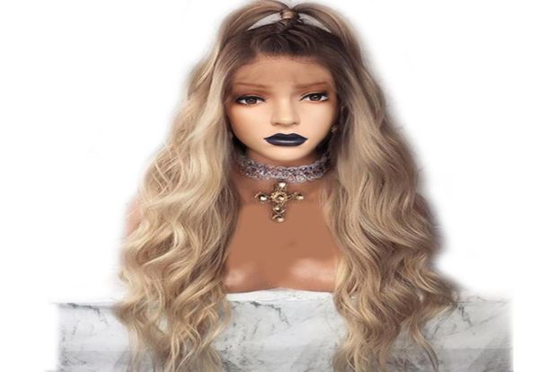 brown roots ombre blonde long body wave part synthetic lace front wig for women natural hairline full hair wigs4347067, Black
brown roots ombre blonde long body wave part synthetic lace front wig for women natural hairline full hair wigs4347067, Black