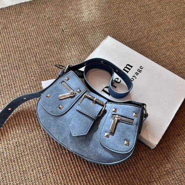 high end and niche bag for women new denim underarm saddle bag fashionable and versatile one shoulder crossbody bag
high end and niche bag for women new denim underarm saddle bag fashionable and versatile one shoulder crossbody bag
