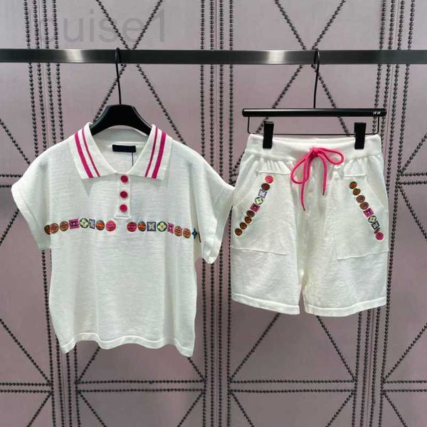 two piece dress designer fashion embroidery casual set suit lapel short sleeve ladies button knitwear drawstring sweet shorts knit outfit t, White
two piece dress designer fashion embroidery casual set suit lapel short sleeve ladies button knitwear drawstring sweet shorts knit outfit t, White