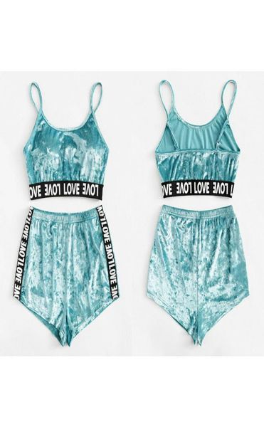 2pcs velvet sleepwear sets womens fashion nightwear two piece suits summer spaghetti strap shorts pajamas girl underwear gga349021665625, Blue;red
2pcs velvet sleepwear sets womens fashion nightwear two piece suits summer spaghetti strap shorts pajamas girl underwear gga349021665625, Blue;red