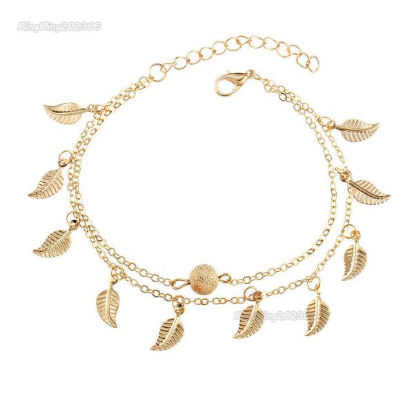 silver gold double layer tassel leaf anklet chain bracelets summer beach foot chains fashion jewelry for women will and sandy, Red;blue
silver gold double layer tassel leaf anklet chain bracelets summer beach foot chains fashion jewelry for women will and sandy, Red;blue