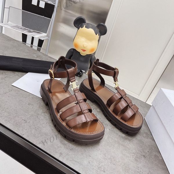 clea chunky sandals designer triomphe gladiator sandal women leather fishman adjustable buckle strap slides sandals, Black
clea chunky sandals designer triomphe gladiator sandal women leather fishman adjustable buckle strap slides sandals, Black