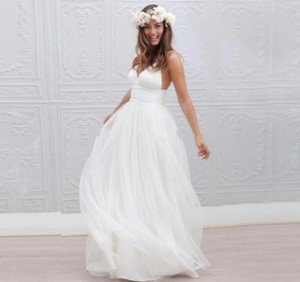 simple tulle beach wedding dress aline spaghetti vneck backless floorlength sleeveless wedding party evening dress7522746, White
simple tulle beach wedding dress aline spaghetti vneck backless floorlength sleeveless wedding party evening dress7522746, White