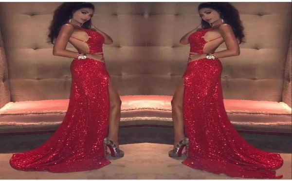 red sequined sparkly prom dresses low back front high slit long mermaid 2020 party gown evening dress customize plus size8107375, Black
red sequined sparkly prom dresses low back front high slit long mermaid 2020 party gown evening dress customize plus size8107375, Black