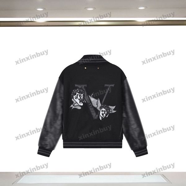 xinxinbuy men designer jacket coats 23ss emboss leather fabric letter jacquard long sleeve cotton women white blue xs-2xl, Black;brown
xinxinbuy men designer jacket coats 23ss emboss leather fabric letter jacquard long sleeve cotton women white blue xs-2xl, Black;brown