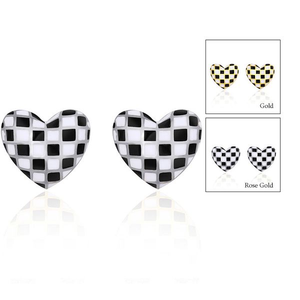 fashion lattice earring studs classic designer love heart charm earrings for women party wedding jewelry ear studs wholesale, Golden;silver
fashion lattice earring studs classic designer love heart charm earrings for women party wedding jewelry ear studs wholesale, Golden;silver