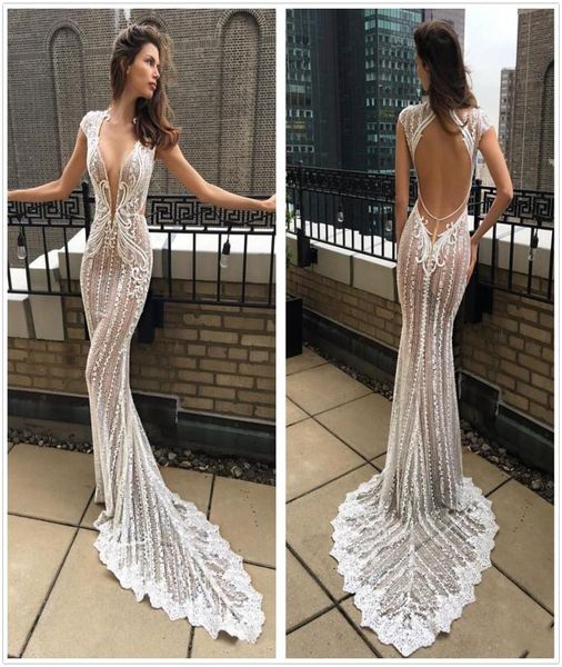 berta 2020 illusion mermaid wedding dresses deep v neck lace appliqued bridal gowns vestido de novia cap sleeve beach wed3254634, White
berta 2020 illusion mermaid wedding dresses deep v neck lace appliqued bridal gowns vestido de novia cap sleeve beach wed3254634, White