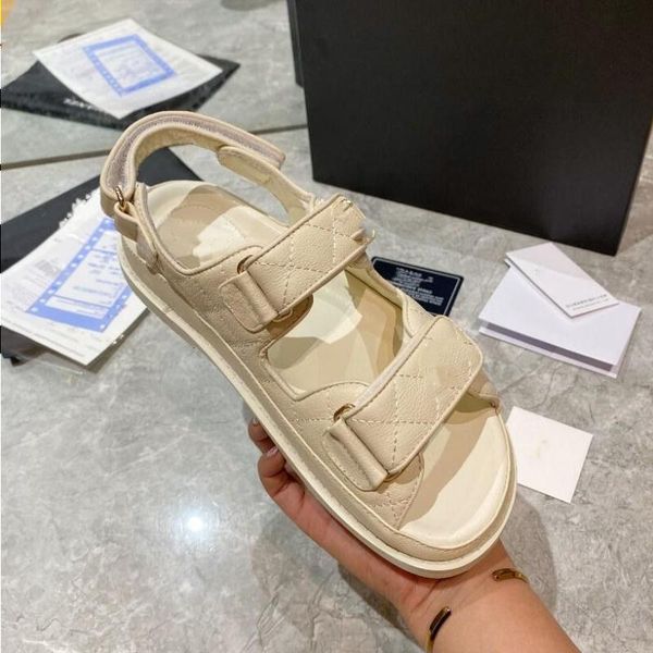 designer women sandals quality womens slides crystal calf leather casual shoes quilted platform summer beach slipper 35-41 with box and sho, Black
designer women sandals quality womens slides crystal calf leather casual shoes quilted platform summer beach slipper 35-41 with box and sho, Black
