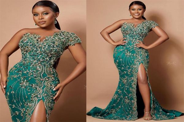 2021 plus size arabic aso ebi hunter green mermaid prom dresses lace beaded high split evening formal party second reception gowns8755982, Black
2021 plus size arabic aso ebi hunter green mermaid prom dresses lace beaded high split evening formal party second reception gowns8755982, Black