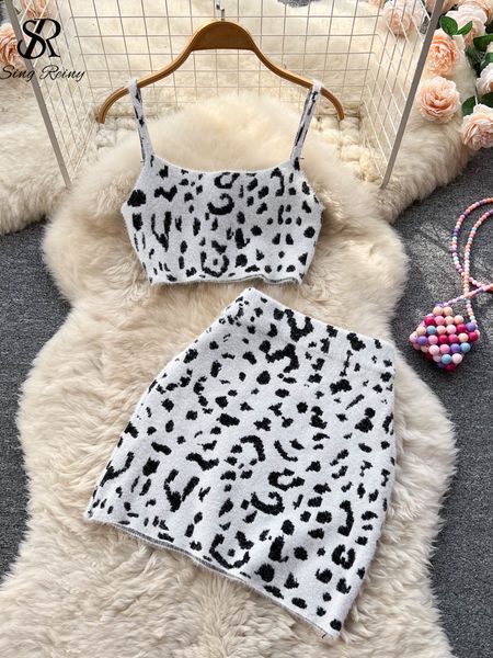 two piece dress singreiny leopard print women suits summer mini camis high waist short skirt fashion knitted sets 230705, White
two piece dress singreiny leopard print women suits summer mini camis high waist short skirt fashion knitted sets 230705, White