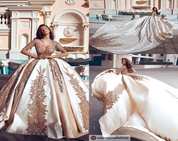 arabic luxury satin ball gown wedding dresses v neck illusion long sleeves lace applique chapel train wedding bridal gowns bc13833088863, White
arabic luxury satin ball gown wedding dresses v neck illusion long sleeves lace applique chapel train wedding bridal gowns bc13833088863, White