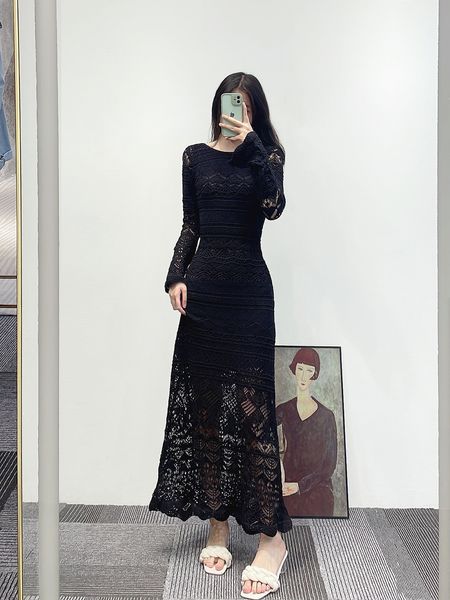 basic & casual dresse maje new black round neck hollow crocheted knitting company dress, Black;gray
basic & casual dresse maje new black round neck hollow crocheted knitting company dress, Black;gray