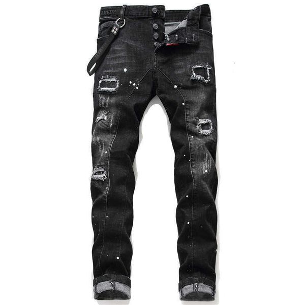 mens jeans jean hip hop pants street trend zipper chain decoration ripped stretch black fashion slim fit washed motocycle denim panelled tro, Blue
mens jeans jean hip hop pants street trend zipper chain decoration ripped stretch black fashion slim fit washed motocycle denim panelled tro, Blue