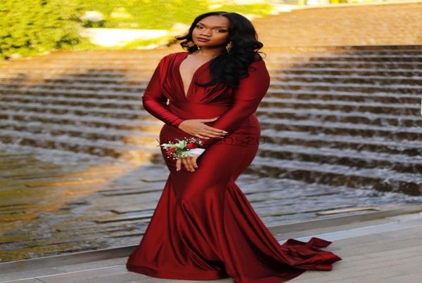 dark red mermaid bridesmaid dresses deep v neck long sleeve sweep train draped garden country wedding guest gowns maid of honor dr7932526, White;pink
dark red mermaid bridesmaid dresses deep v neck long sleeve sweep train draped garden country wedding guest gowns maid of honor dr7932526, White;pink