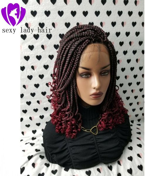 handmade 14inch box braid braided lace front wig with curly ends color 1bburgundy red ombre color short braiding hair wigs for bl9802992, Black
handmade 14inch box braid braided lace front wig with curly ends color 1bburgundy red ombre color short braiding hair wigs for bl9802992, Black