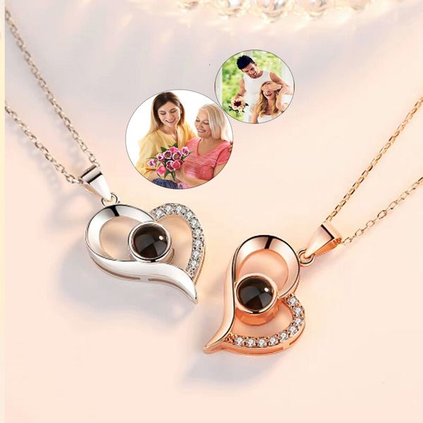 pendant necklaces custom projection po necklace with heart personalized any memorial anniversary mother's day gift for women p230704, Silver
pendant necklaces custom projection po necklace with heart personalized any memorial anniversary mother's day gift for women p230704, Silver