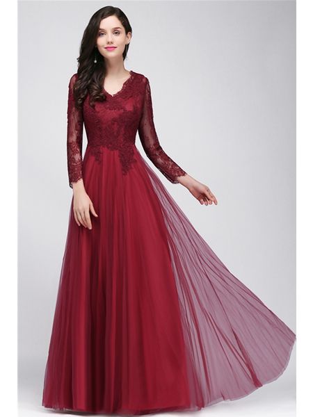 basic casual dresses burgundy long sleeve lace a line female v back tulle evening prom party bridesmaid gowns with linning 230705, Black;gray
basic casual dresses burgundy long sleeve lace a line female v back tulle evening prom party bridesmaid gowns with linning 230705, Black;gray