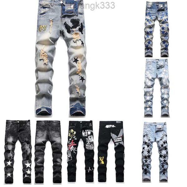 am i mens jeans ripped embroidery pentagram patchwork for trend brand motorcycle pant mens skinny, Blue
am i mens jeans ripped embroidery pentagram patchwork for trend brand motorcycle pant mens skinny, Blue