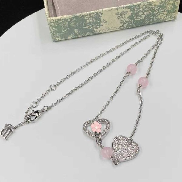 designers jewelry necklace new love inlaid with full diamond sweet and exquisite temperament brass material fashionable and slim high grade, Silver
designers jewelry necklace new love inlaid with full diamond sweet and exquisite temperament brass material fashionable and slim high grade, Silver