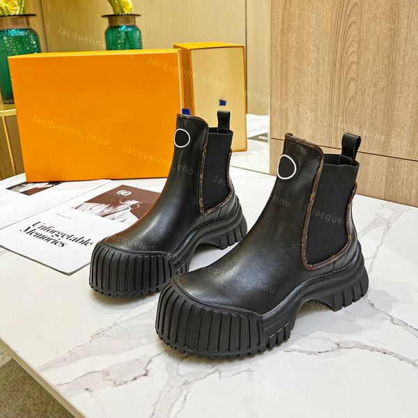 winter ankle boots cowskin leather designer boot woman classic prints martin booties thick bottom fashion women shoes slip-on size 41, Black
winter ankle boots cowskin leather designer boot woman classic prints martin booties thick bottom fashion women shoes slip-on size 41, Black