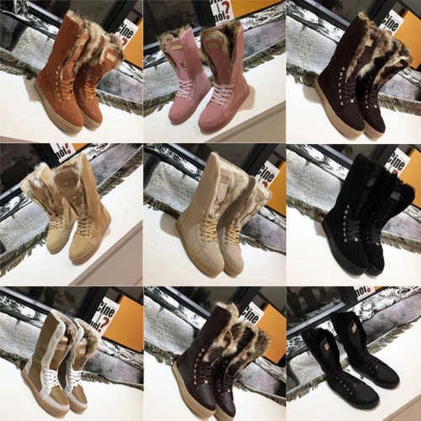 women fur suede boots designer boots leather winter boot rabbit fur snow boot australia booties warm knee high martin shoes with box no16, Black
women fur suede boots designer boots leather winter boot rabbit fur snow boot australia booties warm knee high martin shoes with box no16, Black