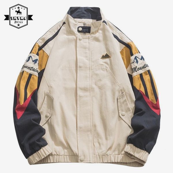 mens jackets american stand collar coat men autumn harajuku high street colorful punching jacket oversize patchwork baseball uniform 230705, Black;brown
mens jackets american stand collar coat men autumn harajuku high street colorful punching jacket oversize patchwork baseball uniform 230705, Black;brown