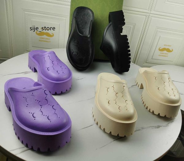 brand perforated slippers men women platform designer sandals wedge rubber cut-out slide transparent materials fashion beach flats shoes, Black
brand perforated slippers men women platform designer sandals wedge rubber cut-out slide transparent materials fashion beach flats shoes, Black