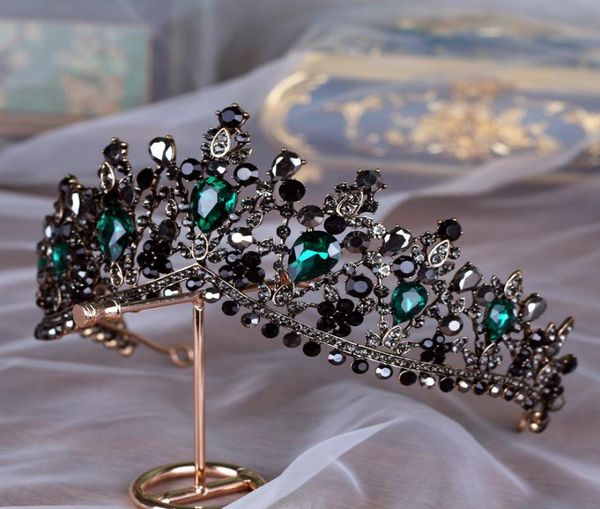 handmade luxury baroque bridal crown tiara black dark green crystal headpieces evening hair accessories for brides gothic bridal7994410, Silver
handmade luxury baroque bridal crown tiara black dark green crystal headpieces evening hair accessories for brides gothic bridal7994410, Silver