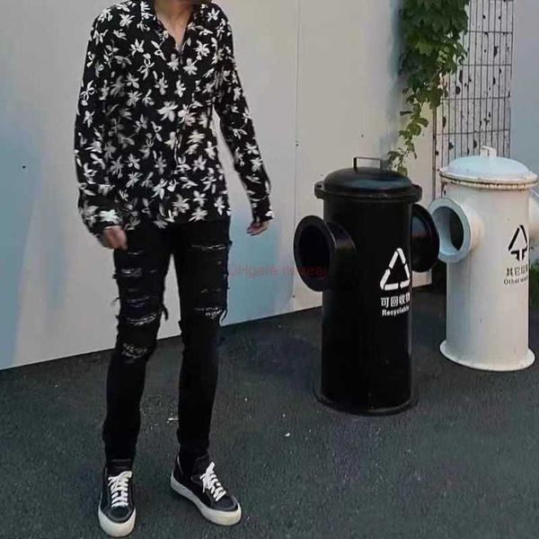 designer clothing amires jeans denim pants amies black big hole cashew flower mens youth high street trend slim elastic slp leg distressed r, Blue
designer clothing amires jeans denim pants amies black big hole cashew flower mens youth high street trend slim elastic slp leg distressed r, Blue