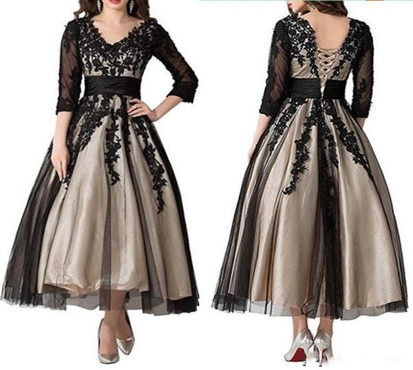 2020 elegant mother of the bride dresses 34 long sleeves ankle length v neck lace appliques wedding party dresses evening gowns9305001, Black;red
2020 elegant mother of the bride dresses 34 long sleeves ankle length v neck lace appliques wedding party dresses evening gowns9305001, Black;red