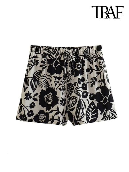 skirts traf women fashion printed bermuda shorts vintage high elastic waist with drawstring female short pants mujer 230705, Black
skirts traf women fashion printed bermuda shorts vintage high elastic waist with drawstring female short pants mujer 230705, Black