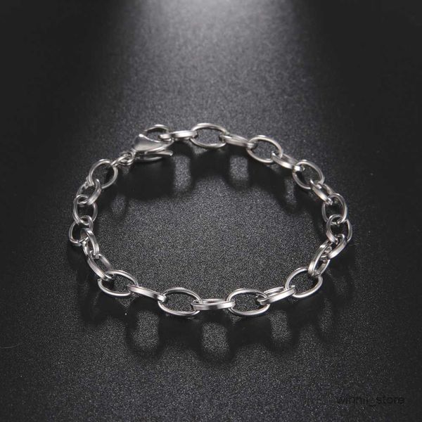 charm bracelets simple fashion bracelet men's paper clip chain ring stainless steel couple jewelry gift r230705, Golden;silver
charm bracelets simple fashion bracelet men's paper clip chain ring stainless steel couple jewelry gift r230705, Golden;silver