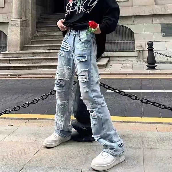 men's jeans ripped hole retro washed mens jeans streetwear distressed casual baggy denim trousers harajuku straight vibe style loose pa, Blue
men's jeans ripped hole retro washed mens jeans streetwear distressed casual baggy denim trousers harajuku straight vibe style loose pa, Blue