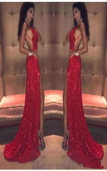 red sequined sparkly prom dresses low back front high slit long mermaid 2020 party gown evening dress customize plus size9941444, Black
red sequined sparkly prom dresses low back front high slit long mermaid 2020 party gown evening dress customize plus size9941444, Black