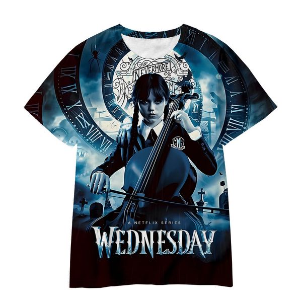 t shirts 2023 wednesday addams 3d printing t shirt men women and children summer casual pop style clothing tee 230704, Blue
t shirts 2023 wednesday addams 3d printing t shirt men women and children summer casual pop style clothing tee 230704, Blue