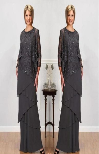 2019 new gray sheath mother off bride dresses jewel neck lace appliques with jacket chiffon tiered long plus size evening prom par2481613, Black;red 
2019 new gray sheath mother off bride dresses jewel neck lace appliques with jacket chiffon tiered long plus size evening prom par2481613, Black;red