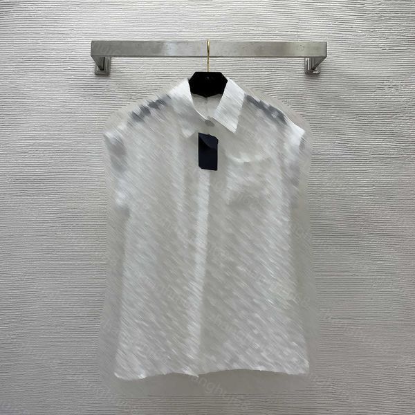 23ss high neck blouse women shirt womens designer clothing perspective jacquard original logo button loose slimming long shirt women clothes, White
23ss high neck blouse women shirt womens designer clothing perspective jacquard original logo button loose slimming long shirt women clothes, White