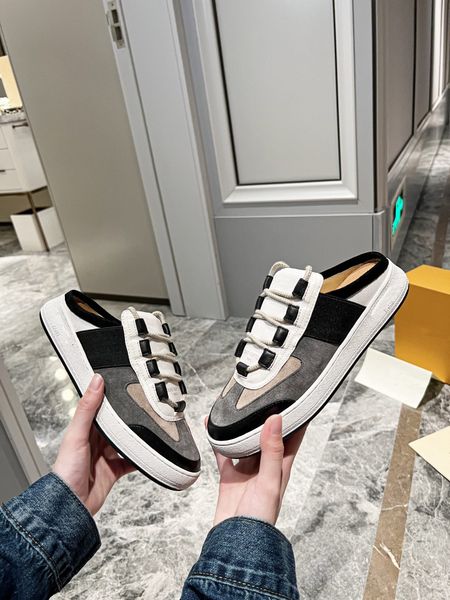 lous open back sneaker designer moral training half slipper classic man woman leisure baotou slippers luxury cowhide noodles sheepskin inner, Black
lous open back sneaker designer moral training half slipper classic man woman leisure baotou slippers luxury cowhide noodles sheepskin inner, Black