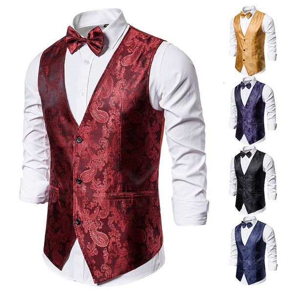 men's vests wine red jacquard suit vest men's business banquet wedding party groom dress size xxl-s 230704, Black;white
men's vests wine red jacquard suit vest men's business banquet wedding party groom dress size xxl-s 230704, Black;white