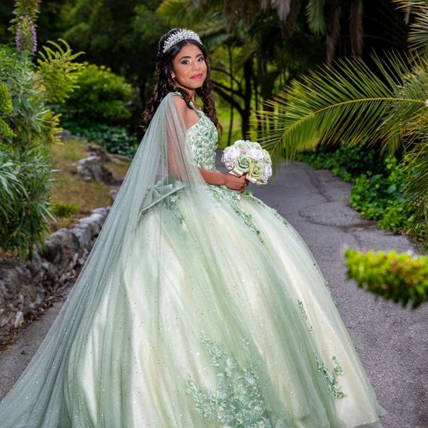 sage green ball gown quinceanera dresses beads sweetheart 3d floral with cape brithday dance party vestidos de quinceanera, Blue;red
sage green ball gown quinceanera dresses beads sweetheart 3d floral with cape brithday dance party vestidos de quinceanera, Blue;red