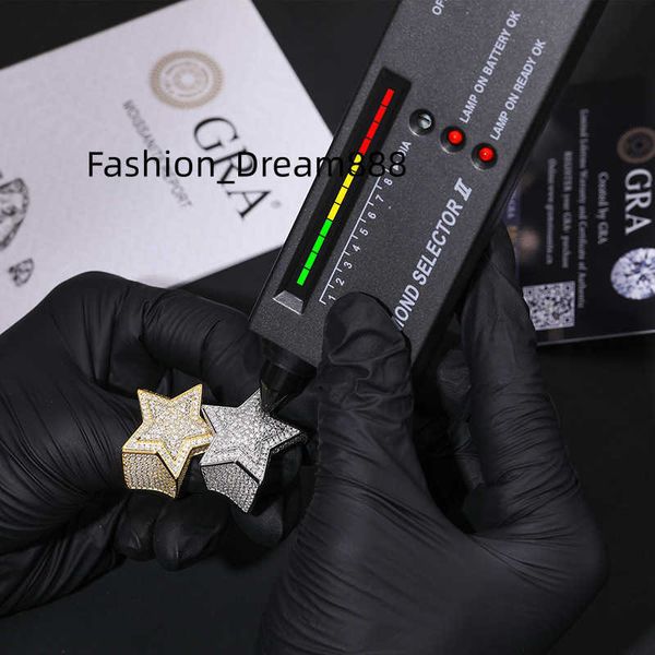 star shape design hip-hop ring gra certification vvs moissanite diamond jewelry ring for men or women, Silver
star shape design hip-hop ring gra certification vvs moissanite diamond jewelry ring for men or women, Silver