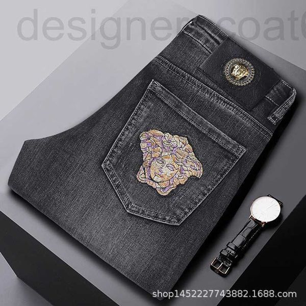 men's jeans designer 21 high end european autumn and winter straight slim elastic cotton fashion embroidery medium waist casual men, Blue
men's jeans designer 21 high end european autumn and winter straight slim elastic cotton fashion embroidery medium waist casual men, Blue