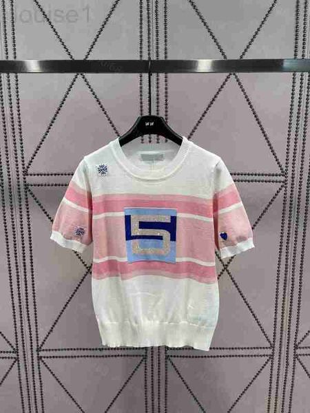 women's knits & tees designer 23ss womens womens clothing spring and summer new classic 5 drill patchwork color pullover knitted short, White
women's knits & tees designer 23ss womens womens clothing spring and summer new classic 5 drill patchwork color pullover knitted short, White