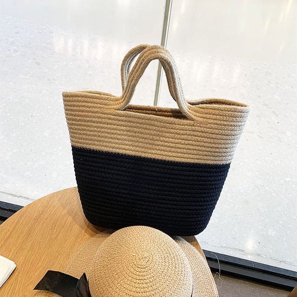 evening bags knitted straw bag summer flower bohemia fashion women's handbags color stripes shoulder beach big tote 230704
evening bags knitted straw bag summer flower bohemia fashion women's handbags color stripes shoulder beach big tote 230704